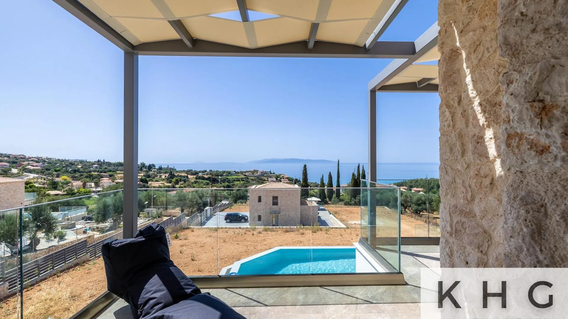 Blue Pearl Villa With Private Pool In Afrato Village! Infinite Sea Views! Trapezaki