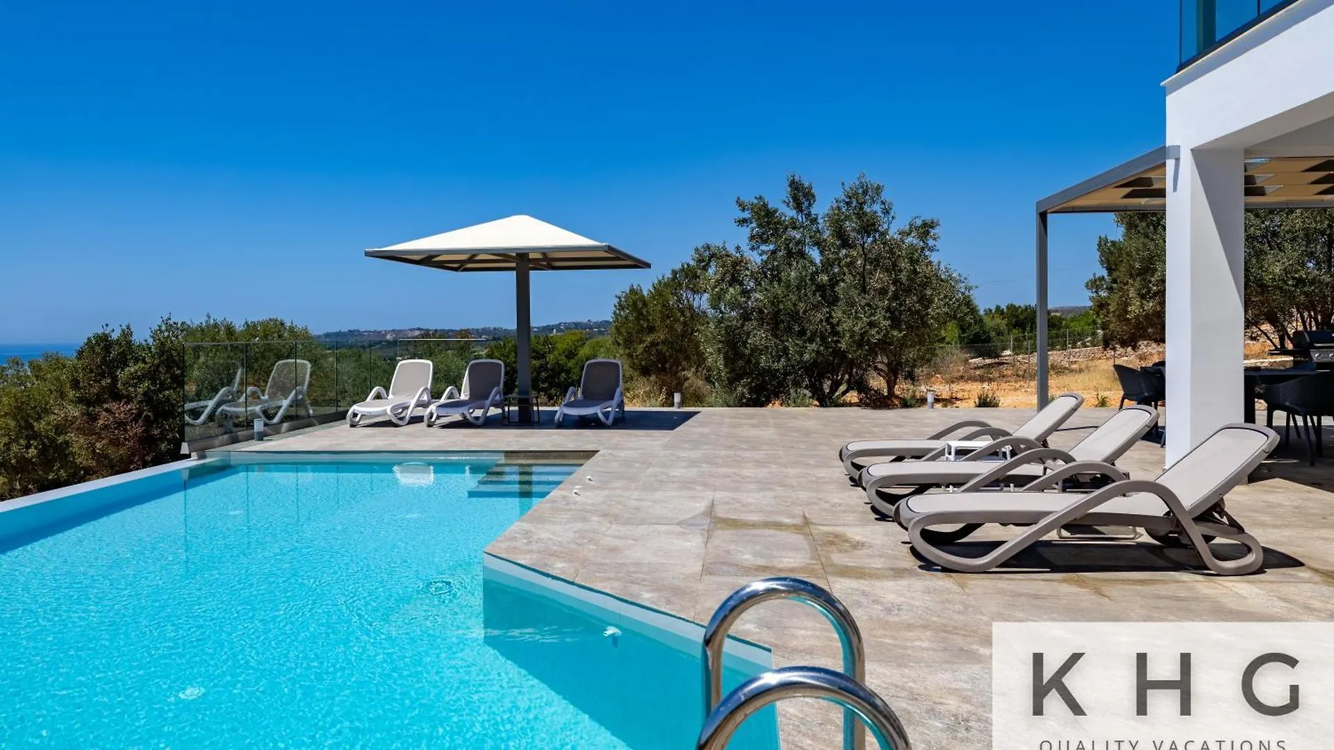 Blue Pearl Villa With Private Pool In Afrato Village! Infinite Sea Views! Trapezaki  Greece