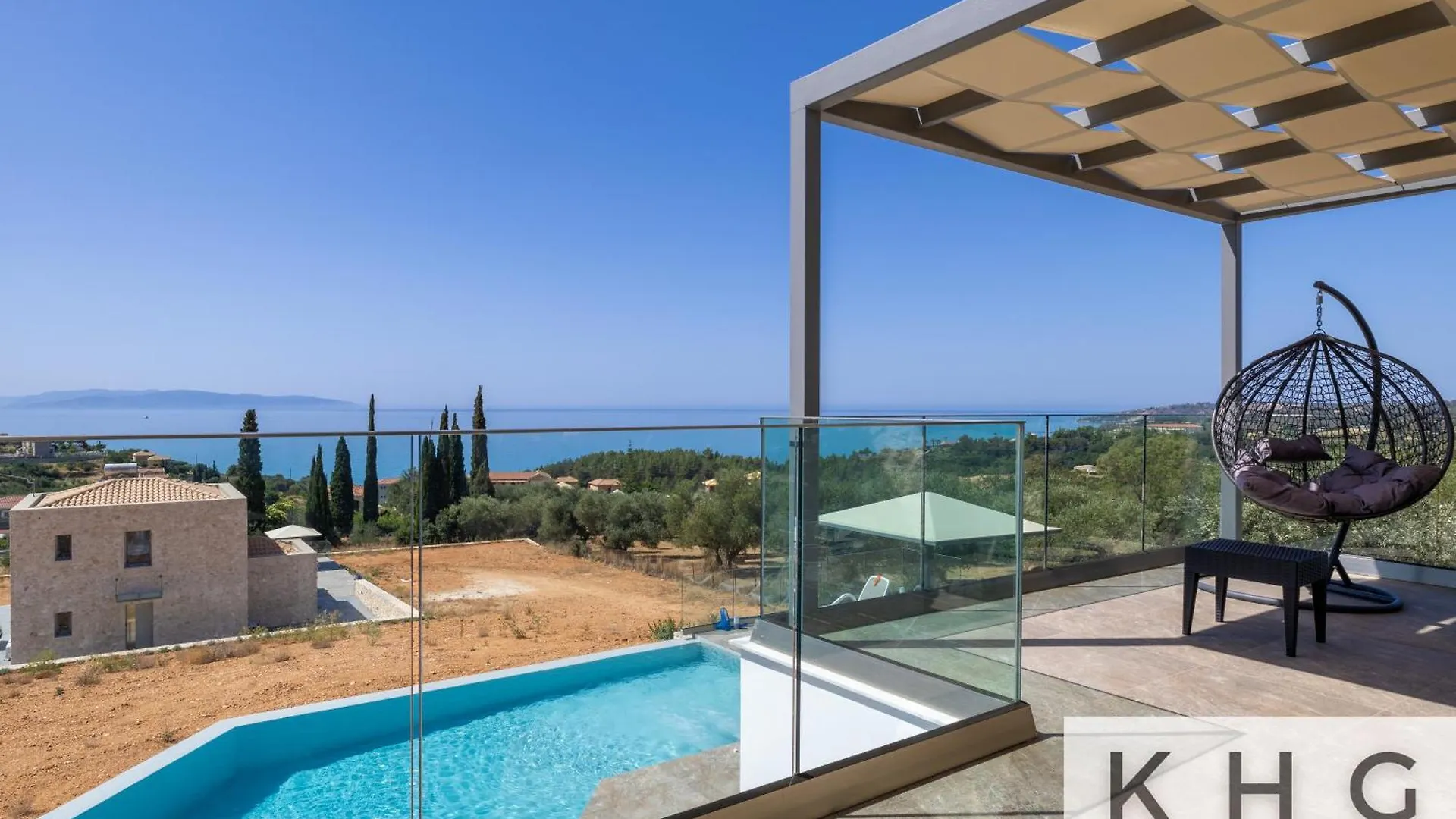 Blue Pearl Villa With Private Pool In Afrato Village! Infinite Sea Views! Trapezaki