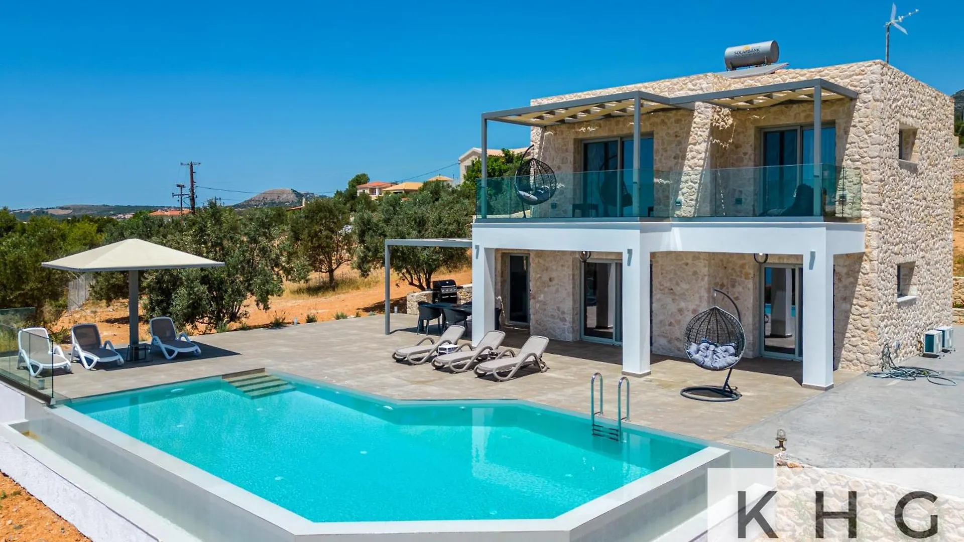 Blue Pearl Villa With Private Pool In Afrato Village! Infinite Sea Views! Trapezaki