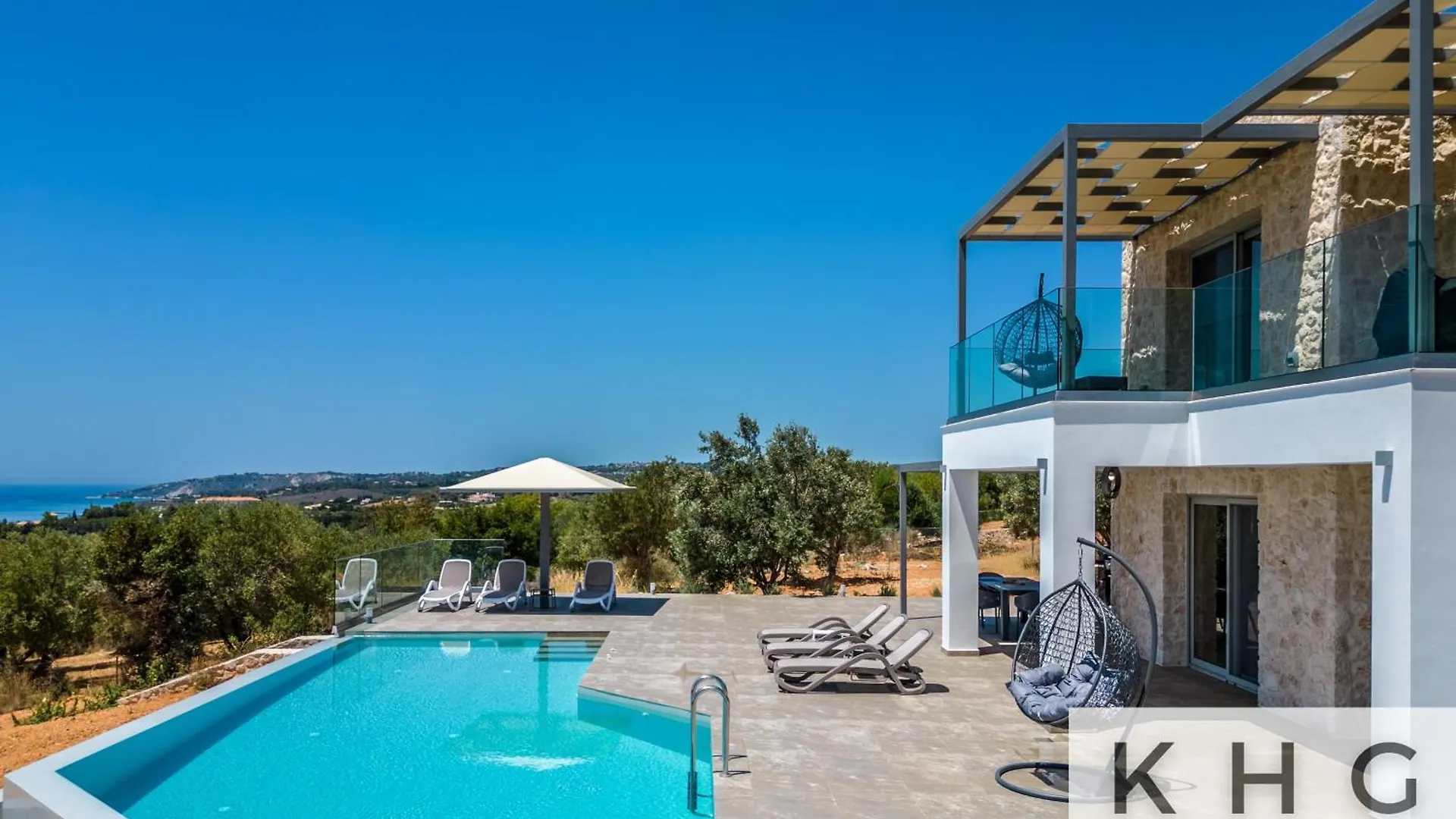 Blue Pearl Villa With Private Pool In Afrato Village! Infinite Sea Views! Trapezaki  Trapezaki (Kefalonia)